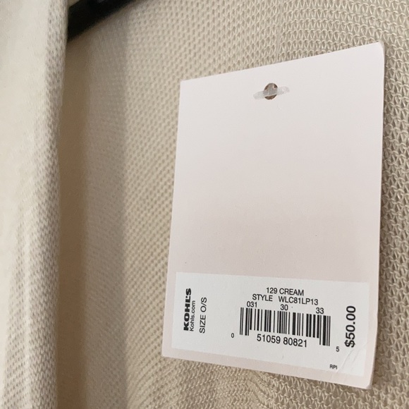 LC Lauren Conrad Beige Thin Ruffled Poncho, NWT, One Size - Picture 4 of 6